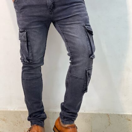 7-Pocket Denim Cargo Ash Pants by Rookies Jeans Co.